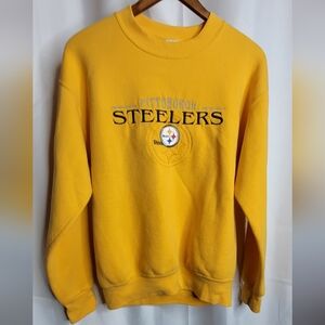 Pittsburgh Steelers Yellow Lee Sport  Sweater Vintage